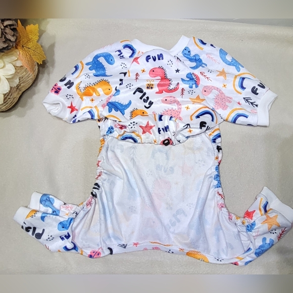CuteBone NWOT Dog/Pet White Dinosaur Print Pajamas Size XL - Picture 6 of 7
